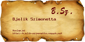 Bjelik Szimonetta névjegykártya